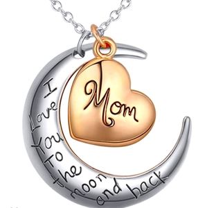 Valentine's Day Gift. Mom's Moon Heart